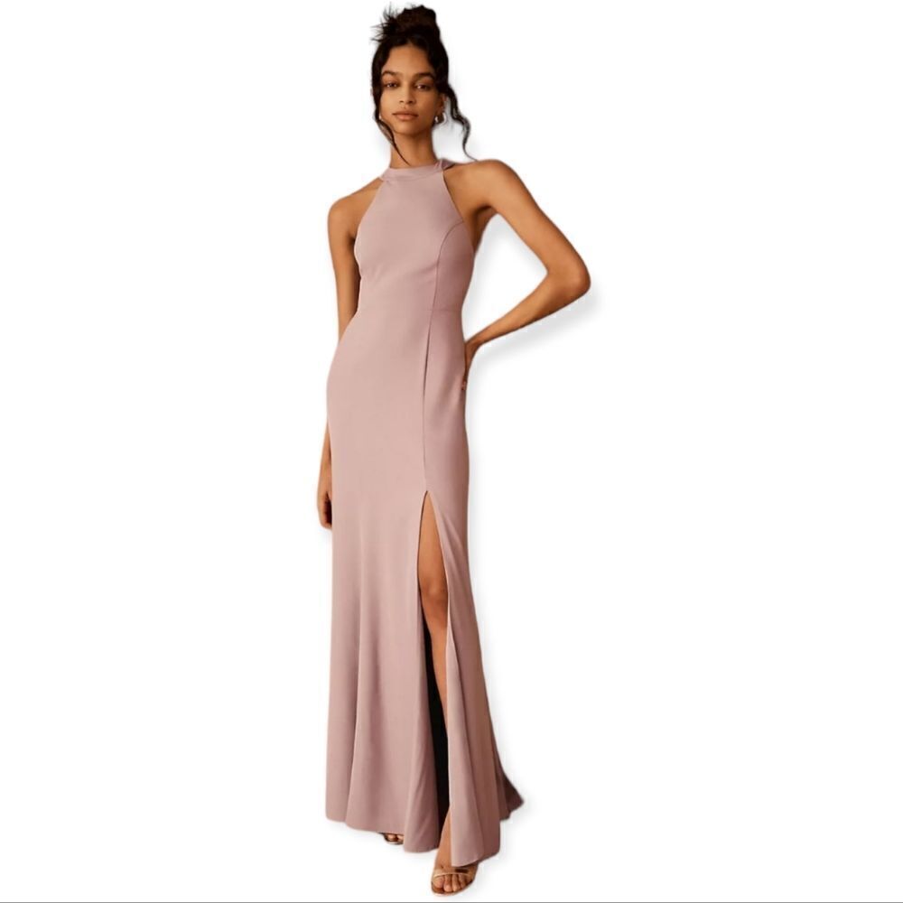 Bhldn Serephina Crepe Maxi Dress Size 12 In Lilac - Picture 2 of 9